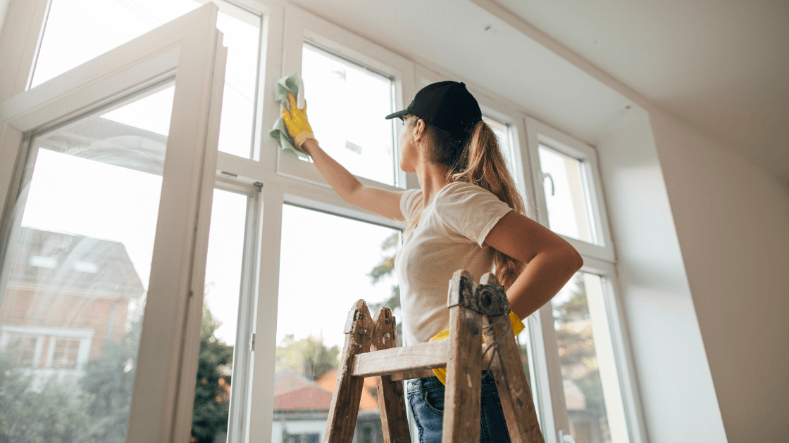 A Woman Cleaning A Window Https://Websitedesignstlouis.com/