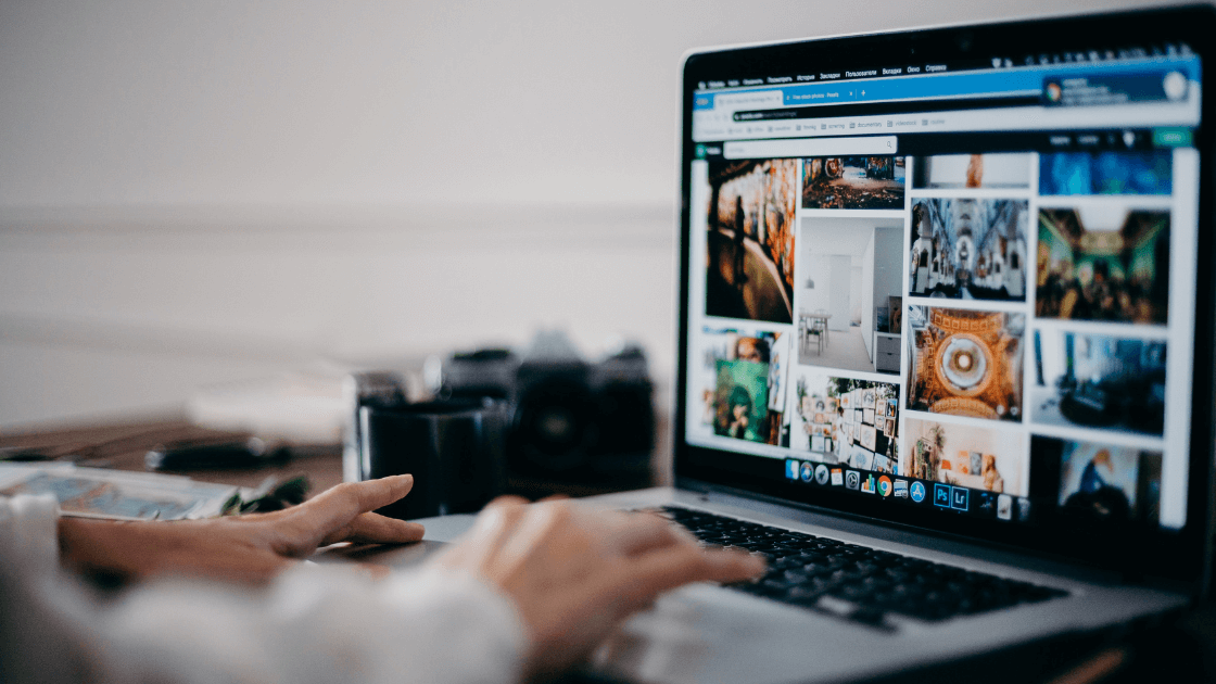 A Person Browsing The Internet On Laptop Https://Websitedesignstlouis.com/