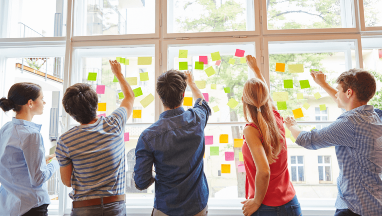 Blog Content Writers Looking At Sticky Notes On A Window Know More About Us. Https://Websitedesignstlouis.com